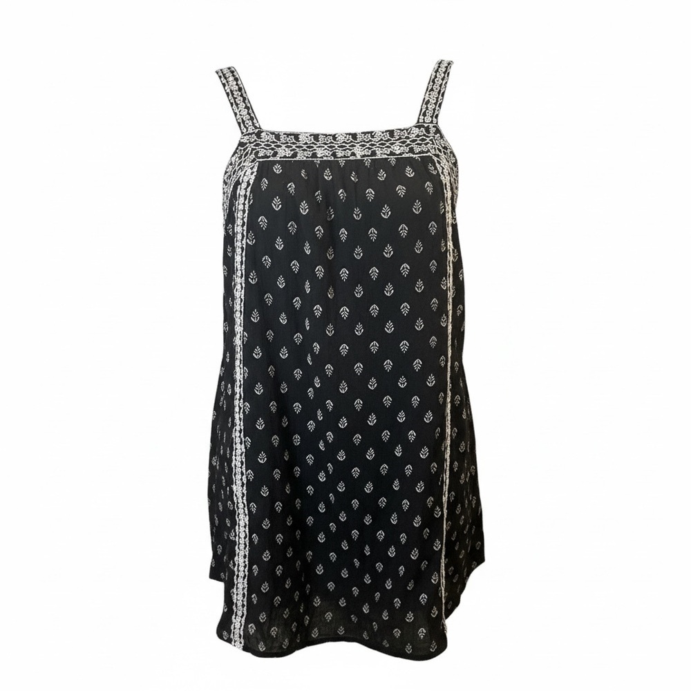 Old Navy Black & White Boho Sundress | Sleeveless Summer Dress XS